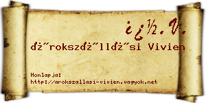 Árokszállási Vivien névjegykártya